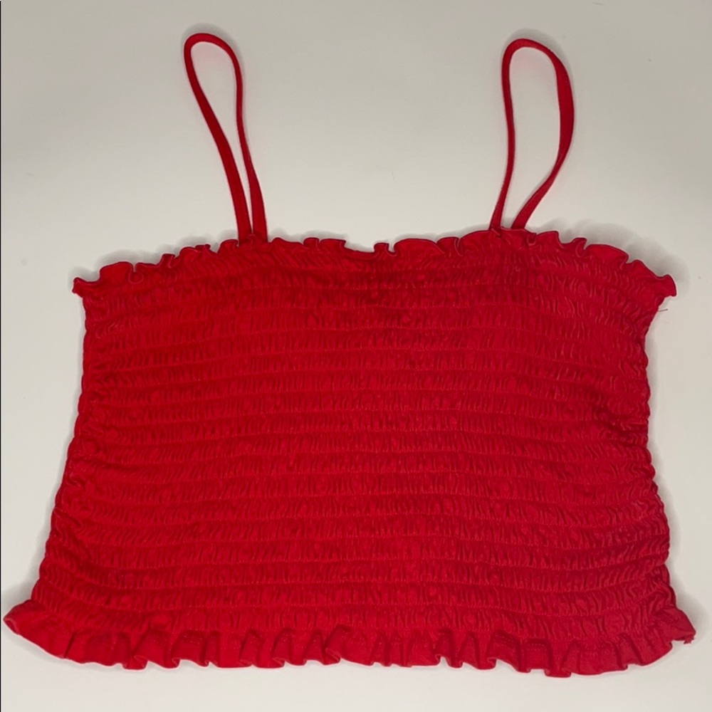 RED CROP TOP